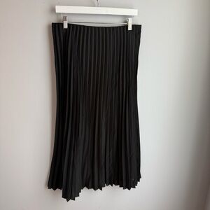 J.Crew Black A-Line Pleated Skirt